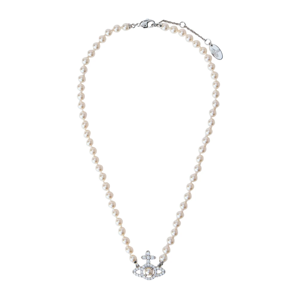 Vivienne Westwood Gray Necklaces, Female, One Size, Olympia Pearl Necklace