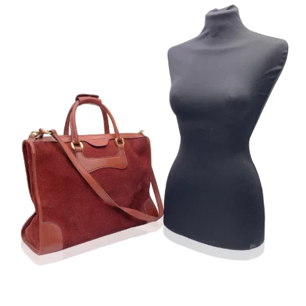 Gucci Vintage Pre-owned Suede handbags Red Dames
