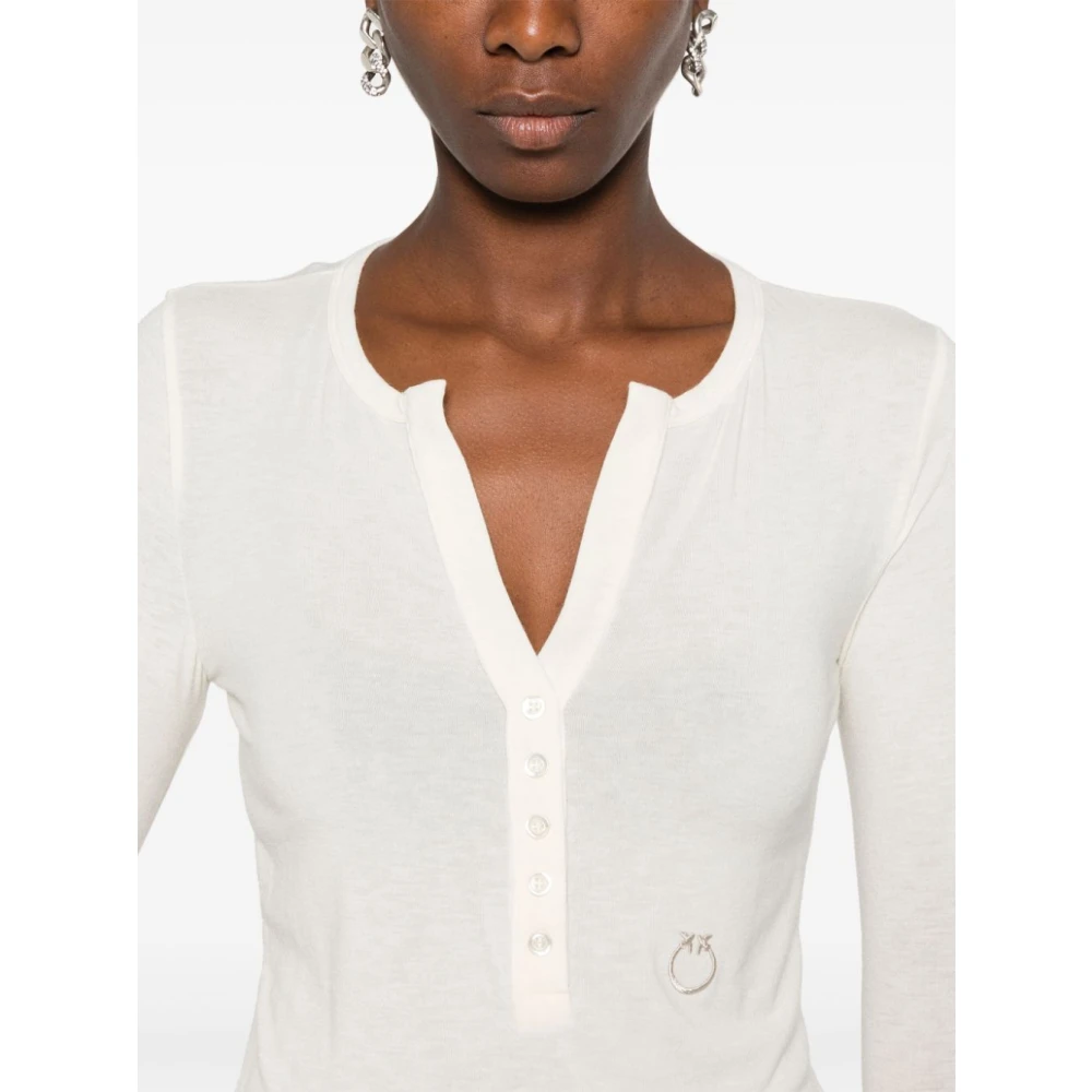 pinko Love Birds Sweater White Dames
