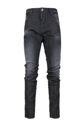 Mäns knappjeans med fickor