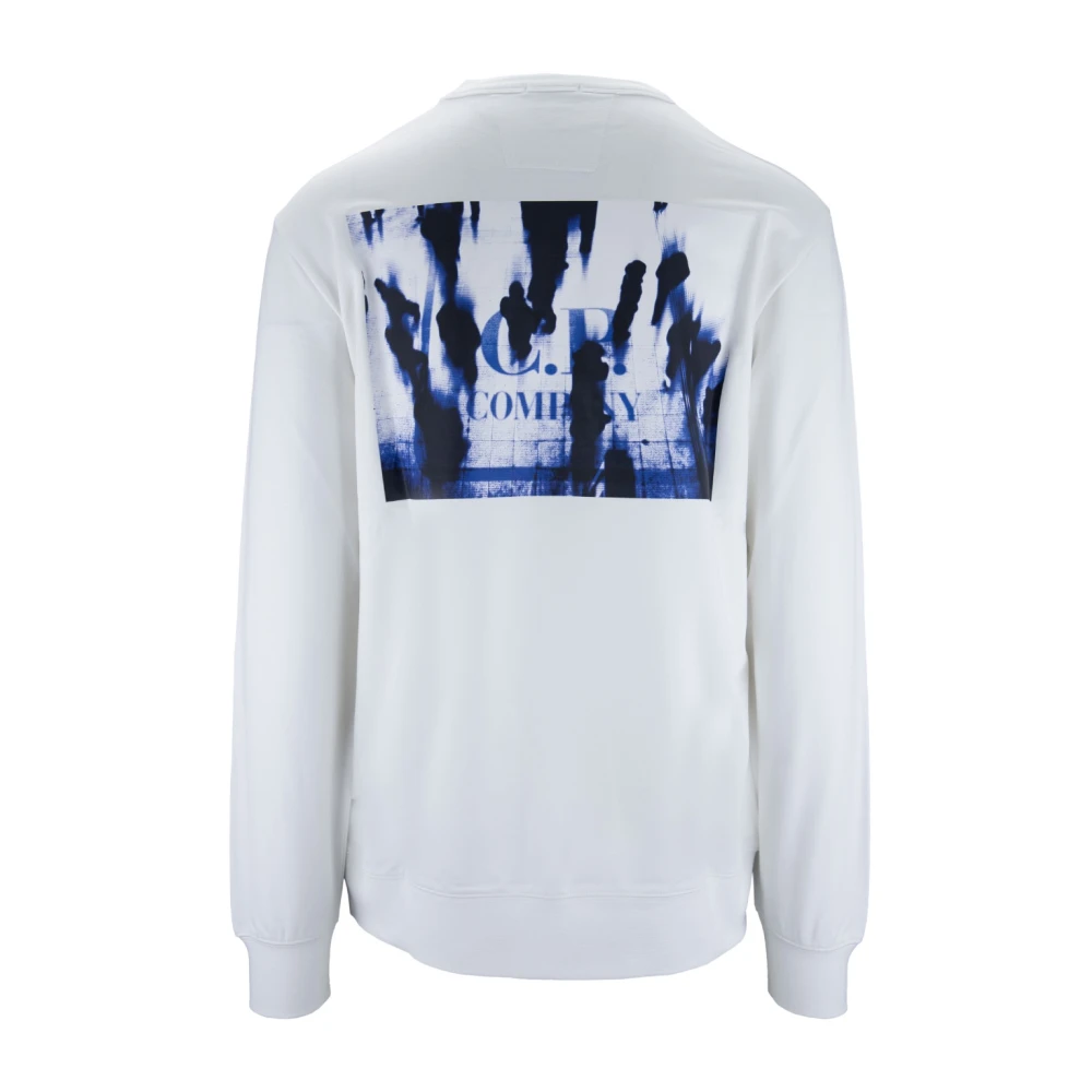 C.P. Company Heren Pullover Sweatshirt met Logo Print White Heren