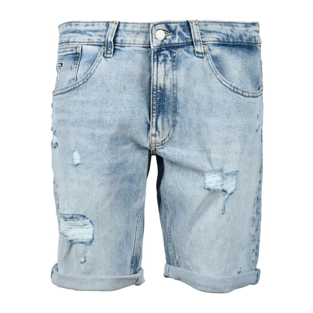 Tommy Jeans Casual Bermuda Shorts in Katoenmix Blue Heren