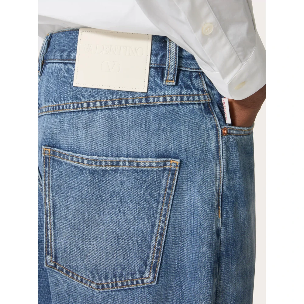 Valentino Garavani Blauwe Chino Fit Jeans VLogo Blue Heren