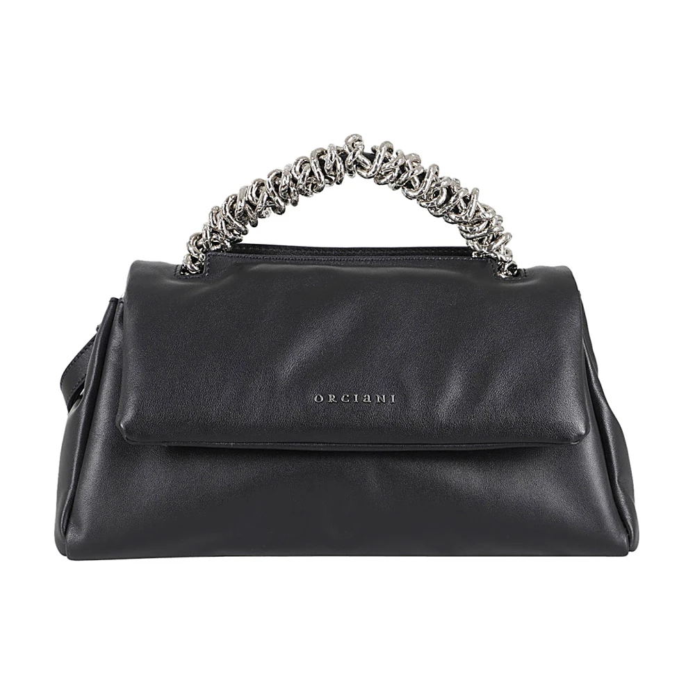 Orciani Leren Tas Black Dames