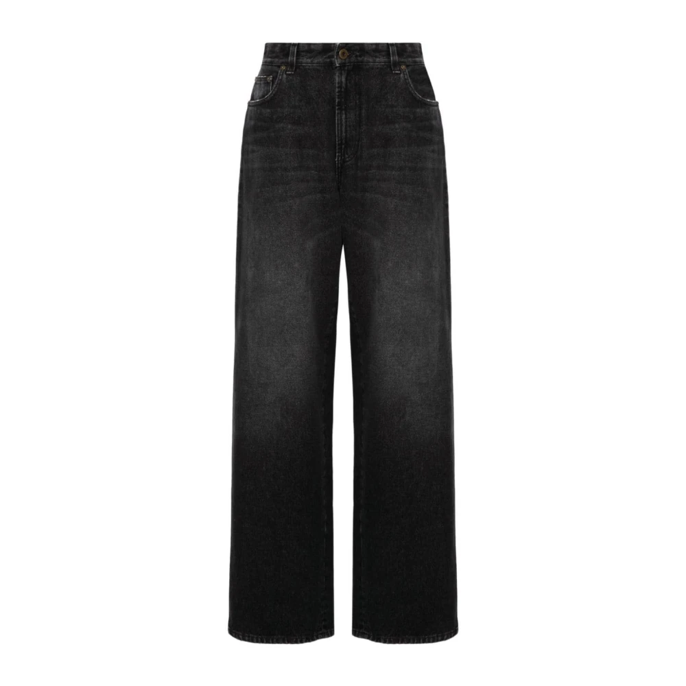 Jean Paul Gaultier Vintage Denim Printed Body Marinere Black Dames