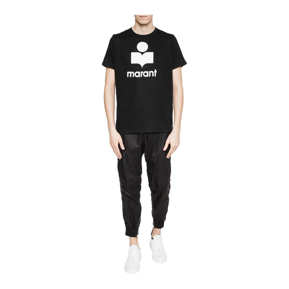 Isabel marant Logo-geëmbosseerd T-shirt Black Heren