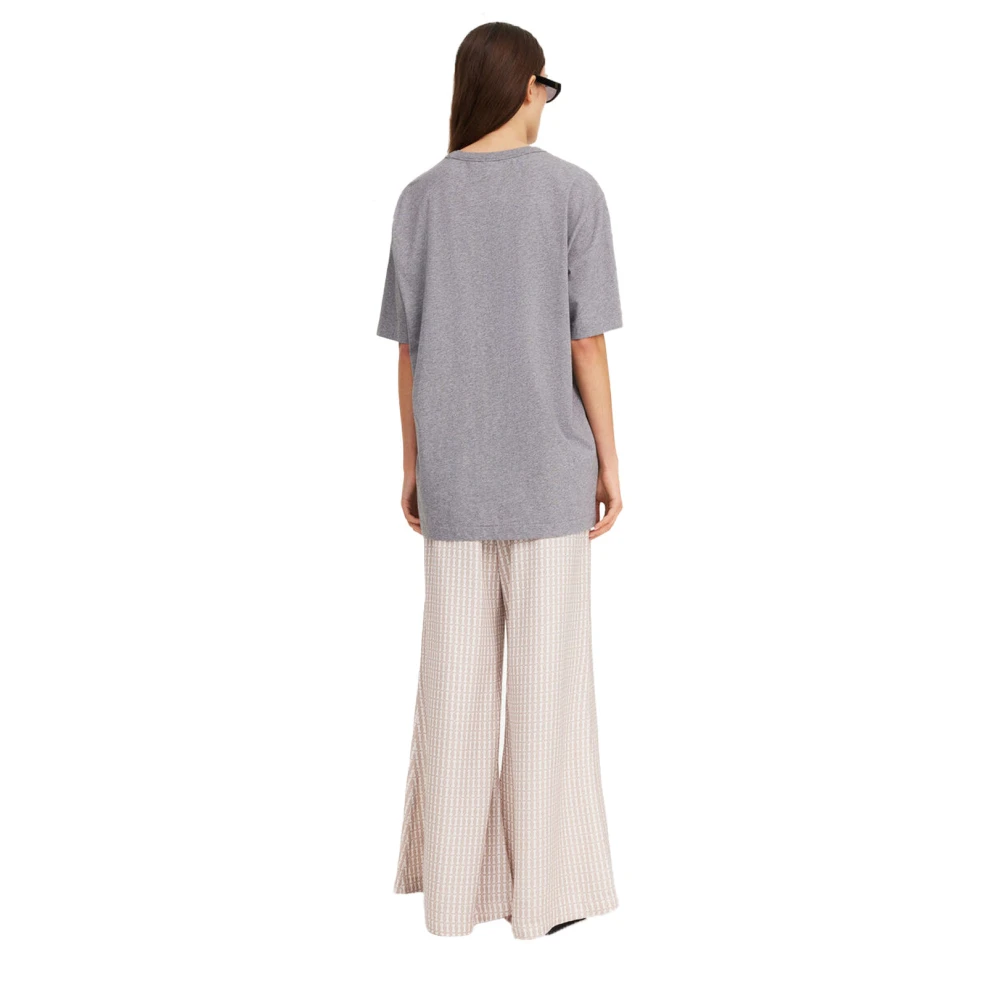 By Malene Birger Loose-Fit Cotton T-Shirt By Herenne Birger Gray Dames