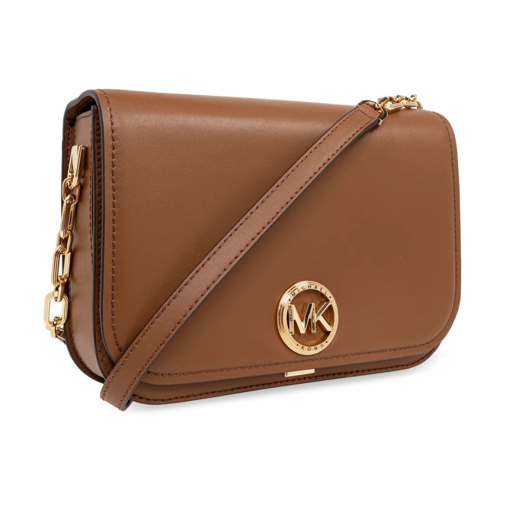 Michael Kors Delancey Schoudertas Brown Dames