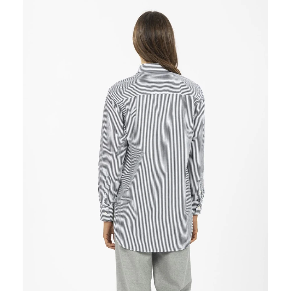 Officine Générale Oversized Gestreepte Shirt Met Knoopsluiting Multicolor Dames