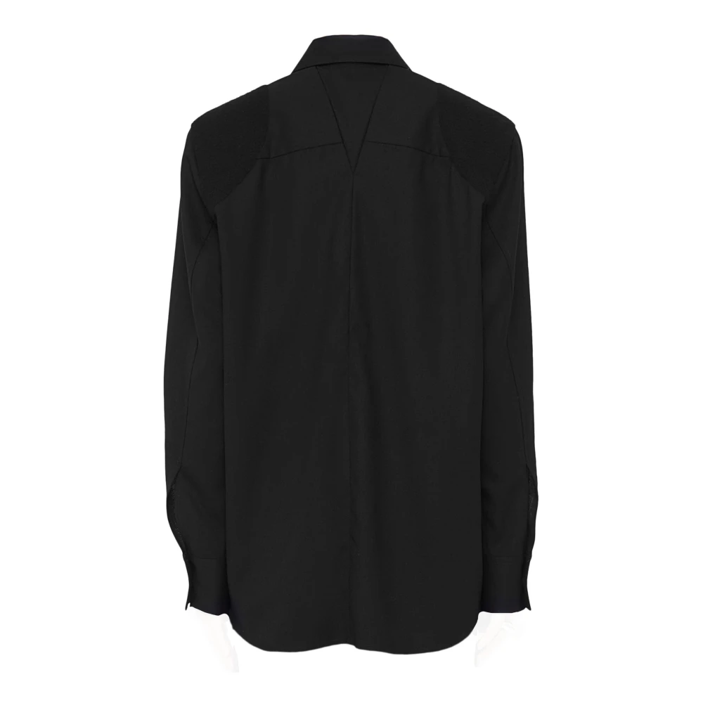 Jil Sander Zwarte wollen overhemd met lange mouwen Black Heren