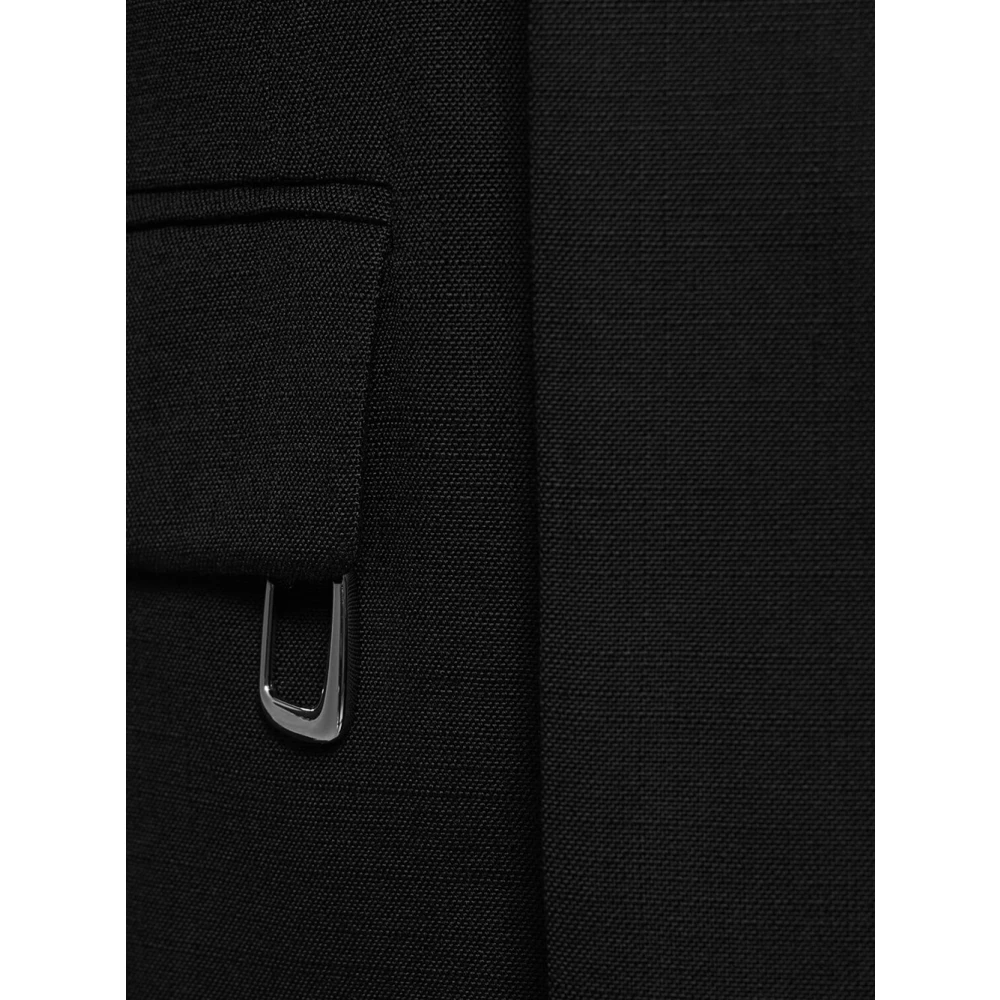 Jacquemus Wollen jas in Melo-stijl Black Heren