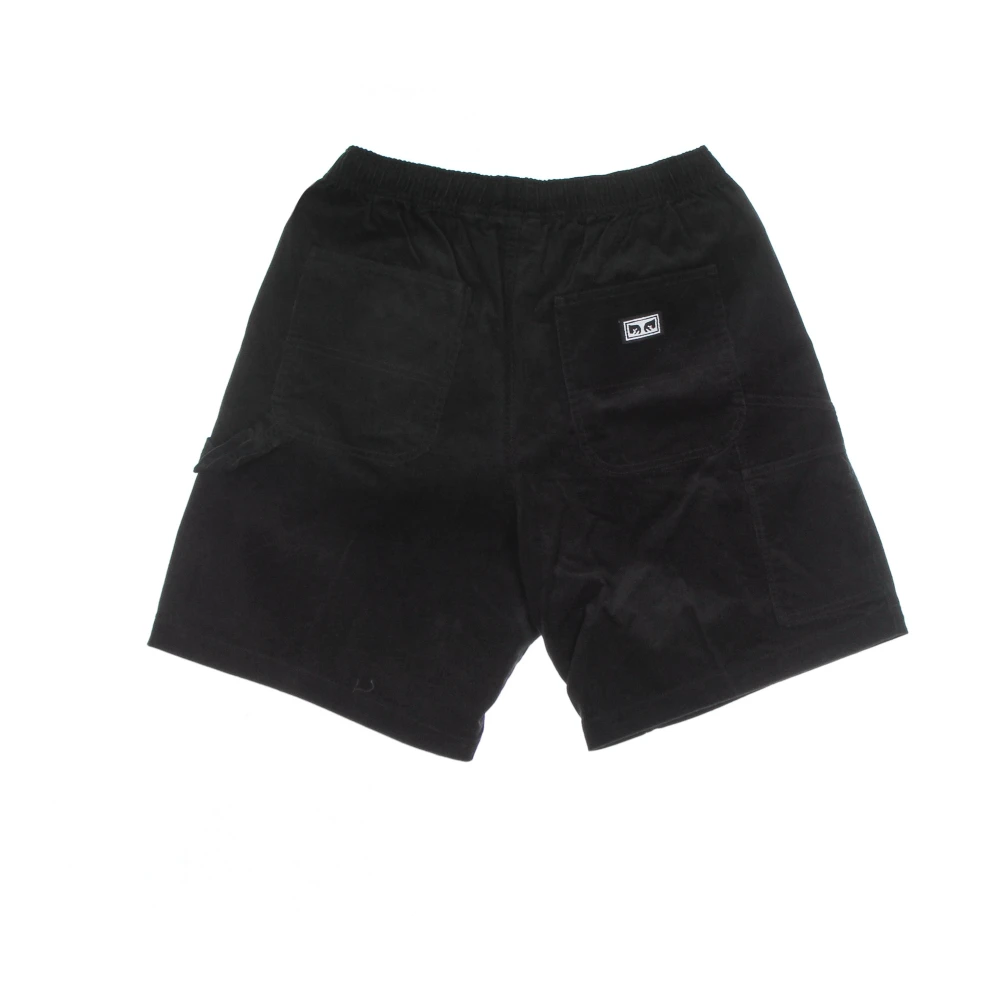 Obey Zwarte Timmerman Shorts met Gereedschapskoord Black Heren