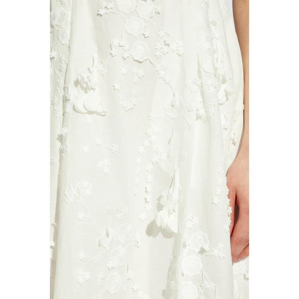 Munthe Jurk met bloemenpatroon 'Fronia' White Dames