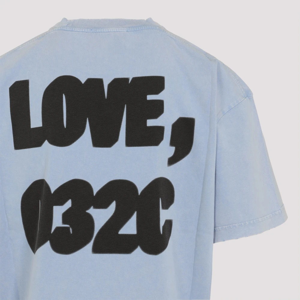 032c Blauw T-shirt voor mannen Blue Heren