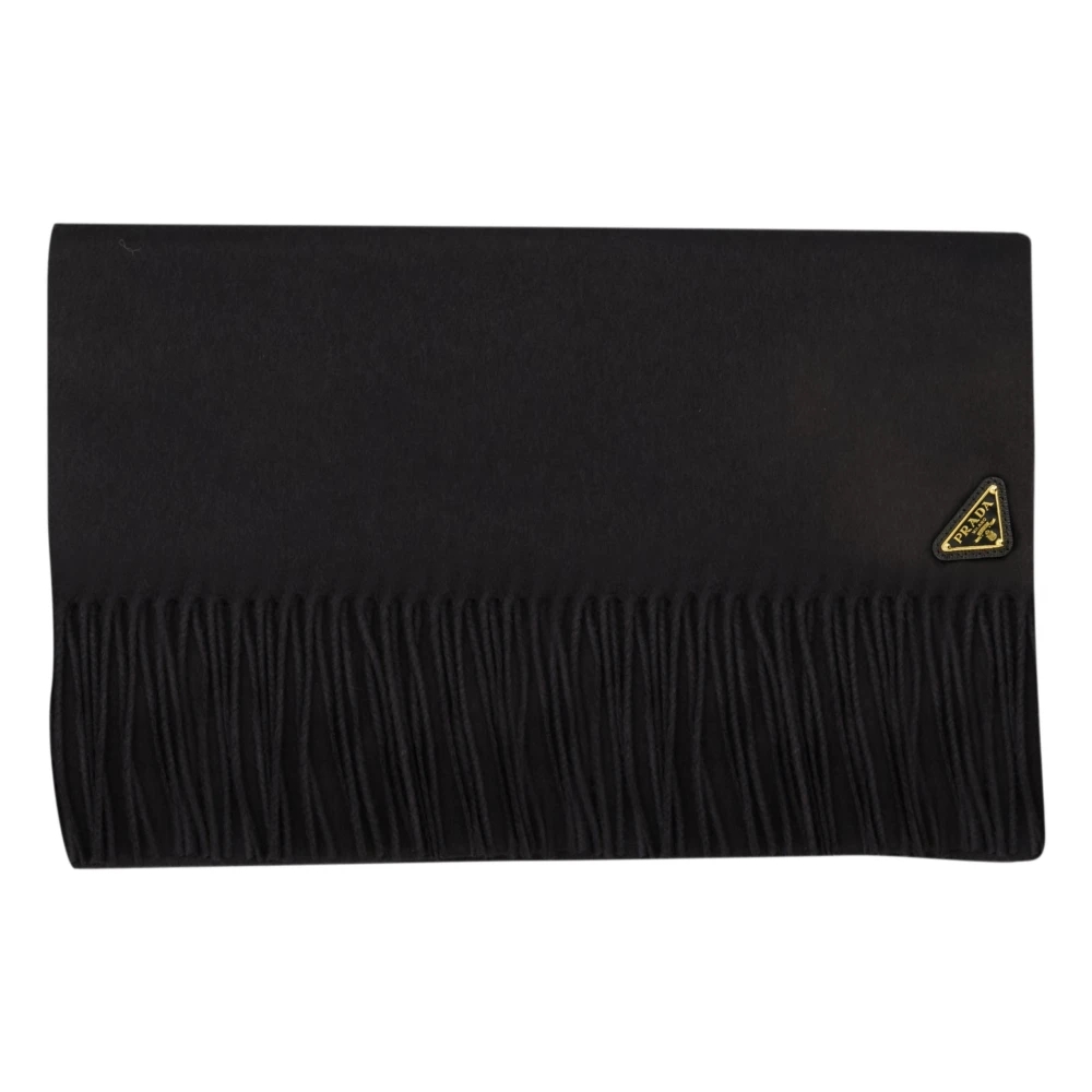 Prada Black Winter Scarves, Female, One Size, Winter Scarves