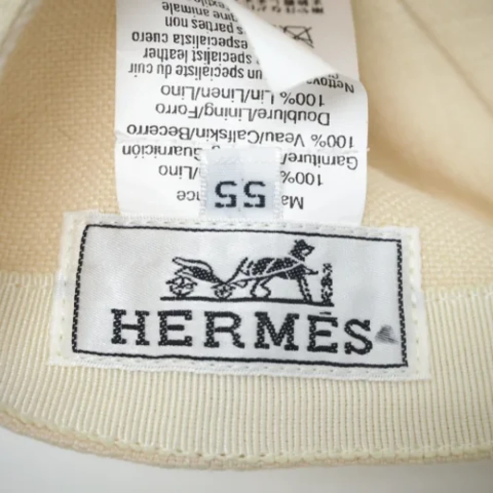 Hermès Vintage Pre-owned Canvas hats Beige Dames