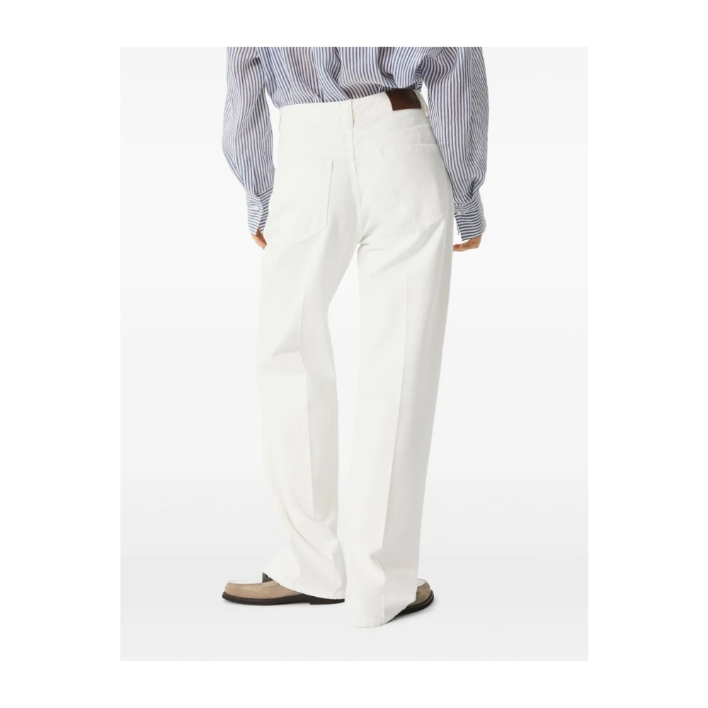 BRUNELLO CUCINELLI Moderne broek voor eigentijdse stijl White Dames