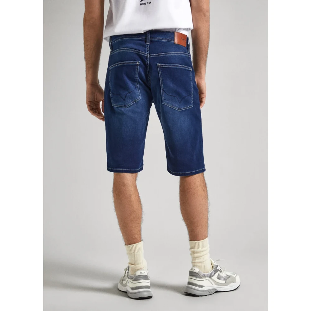 Pepe Jeans Slim Gymdigo Denim Shorts Blue Heren