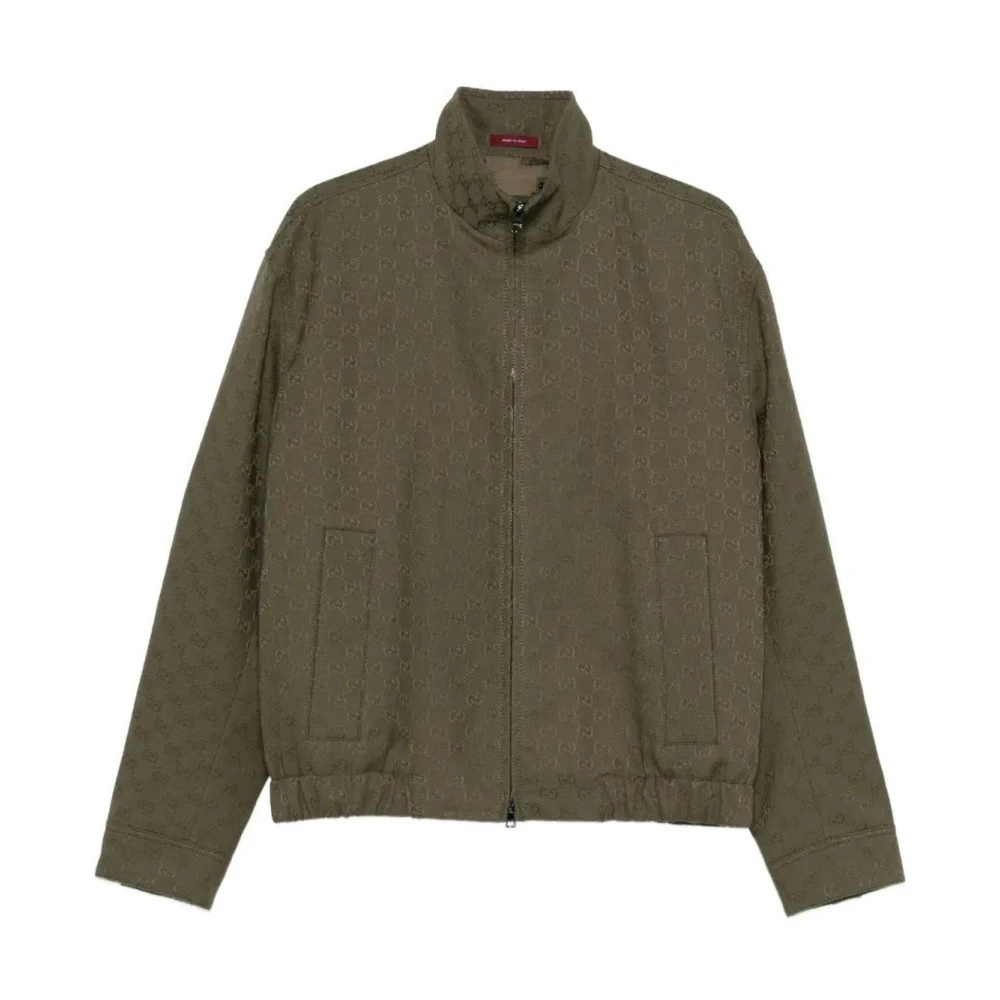 Gucci Grön Gg Embossed Track Jacket