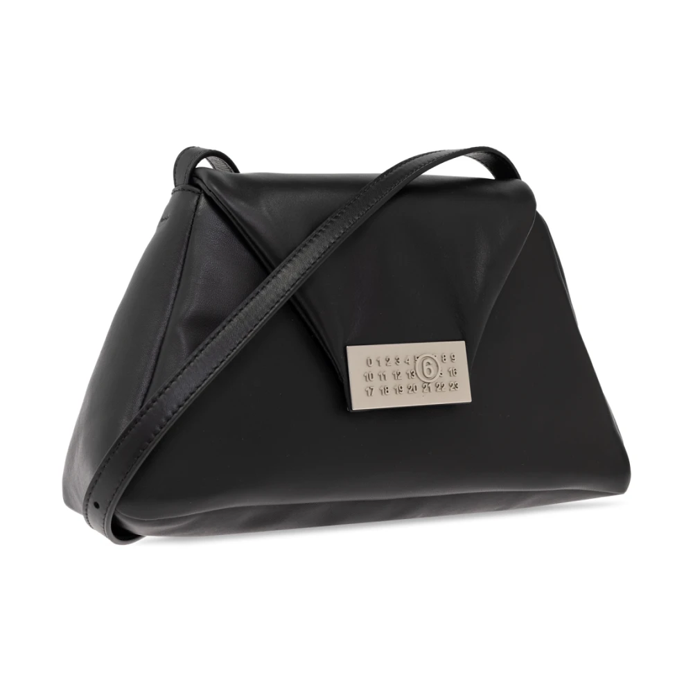 MM6 Maison Margiela Schoudertas met logoplaatje Black Dames