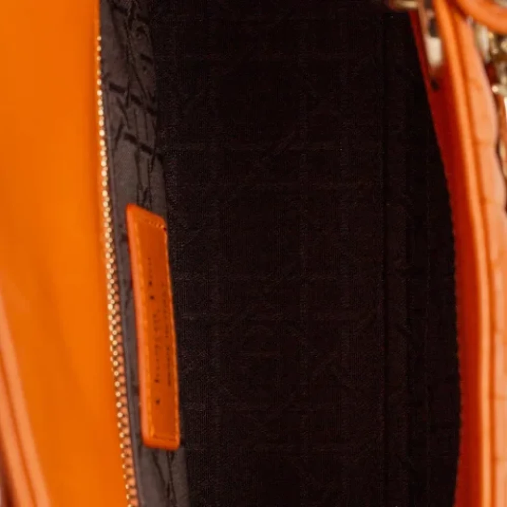 Dior Vintage Pre-owned Leather dior-bags Orange Dames