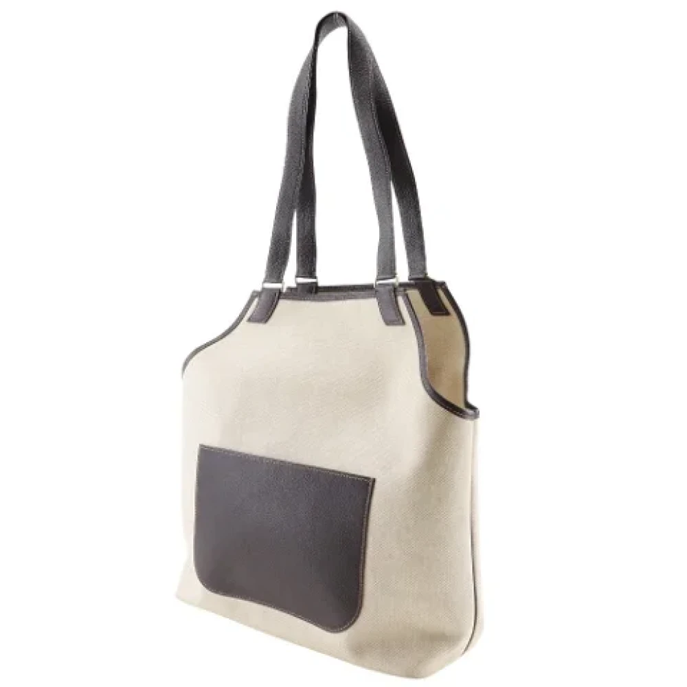 Hermès Vintage Pre-owned Fabric shoulder-bags Beige Dames