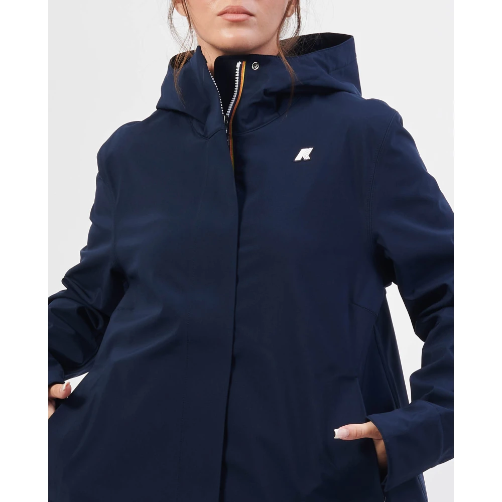 K-way Blauwe Waterdichte Jas Madalina Blue Dames