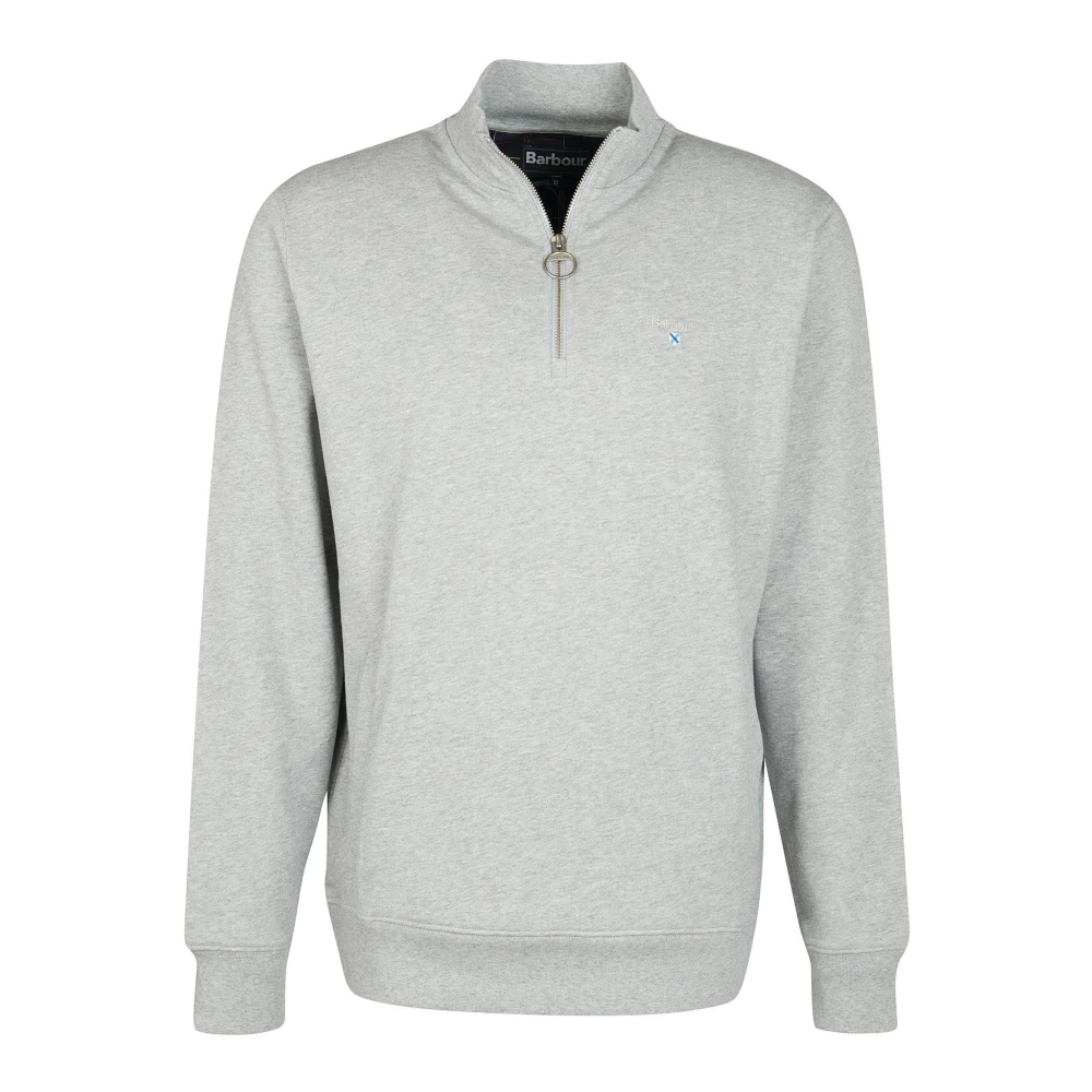 Barbour Grå Marl Half Zip Pullover Gray, Herr