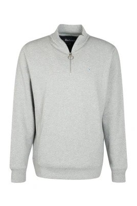 Grå Marl Half Zip Pullover