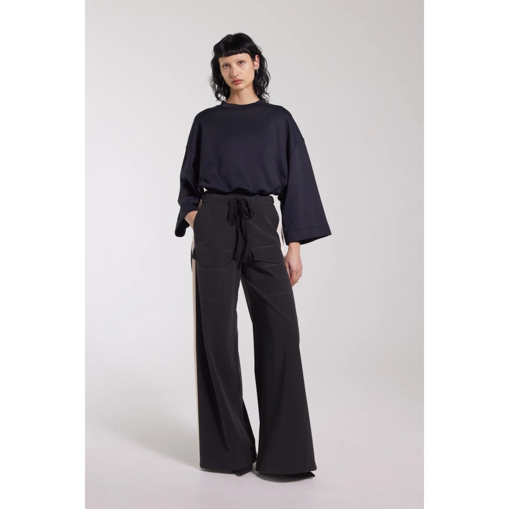 Stutterheim Gestreepte Waterdichte Broek Black Dames