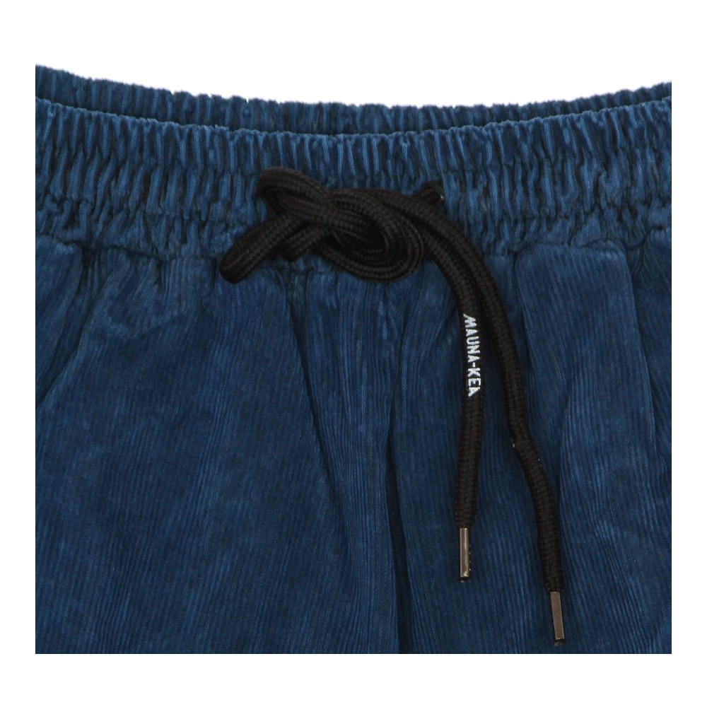 Mauna Kea Fluwelen Joggerbroek met Elastische Tailleband Blue Heren