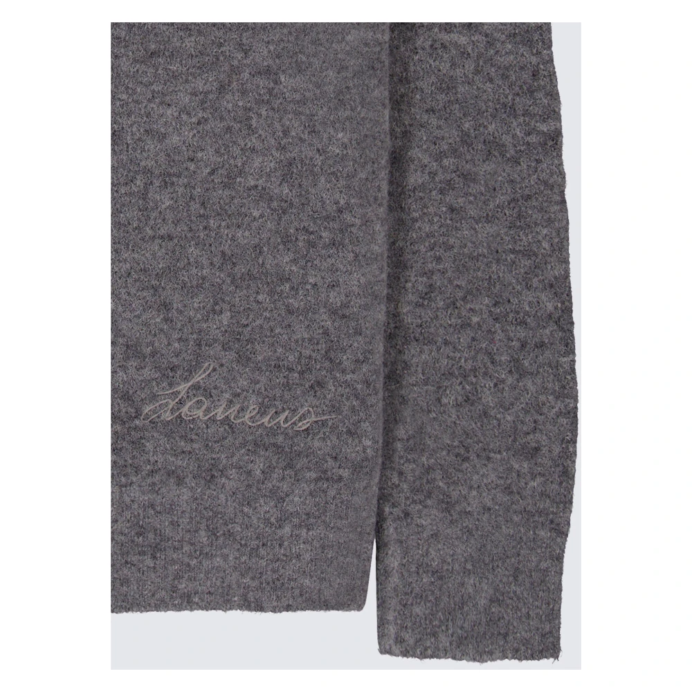 Laneus Alpaca Geborduurde Trui Gray Heren