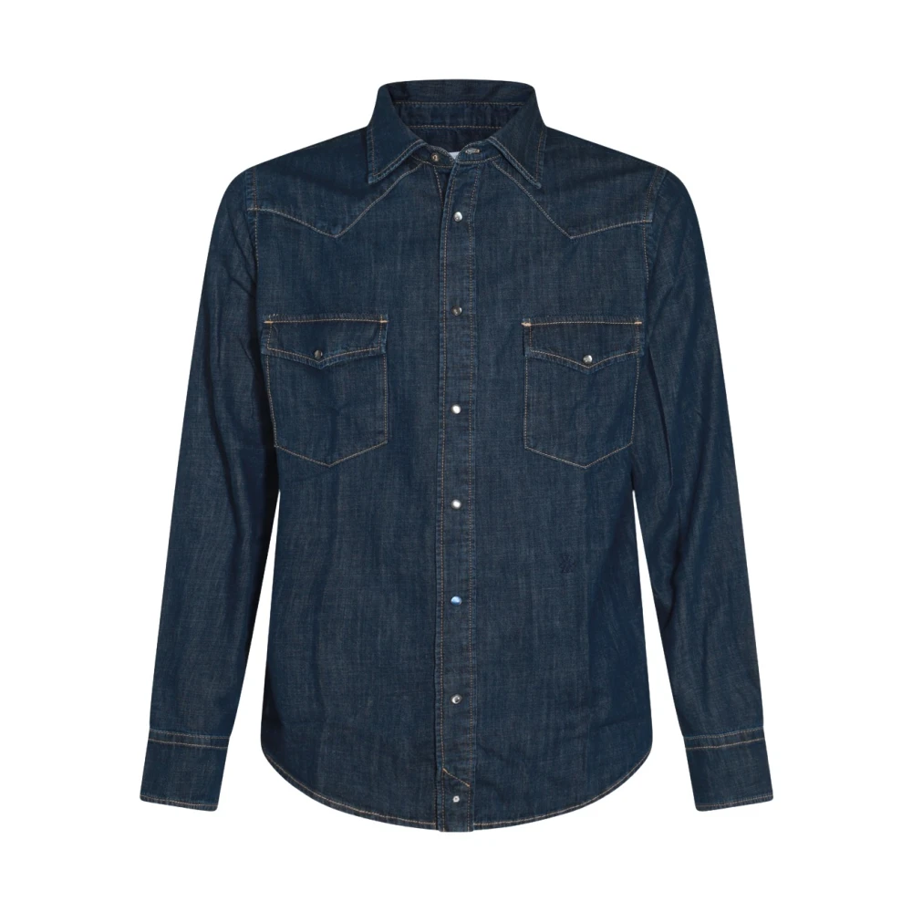 Jacob Cohën Blauwe Denim Overhemd met Lange Mouwen Blue Heren
