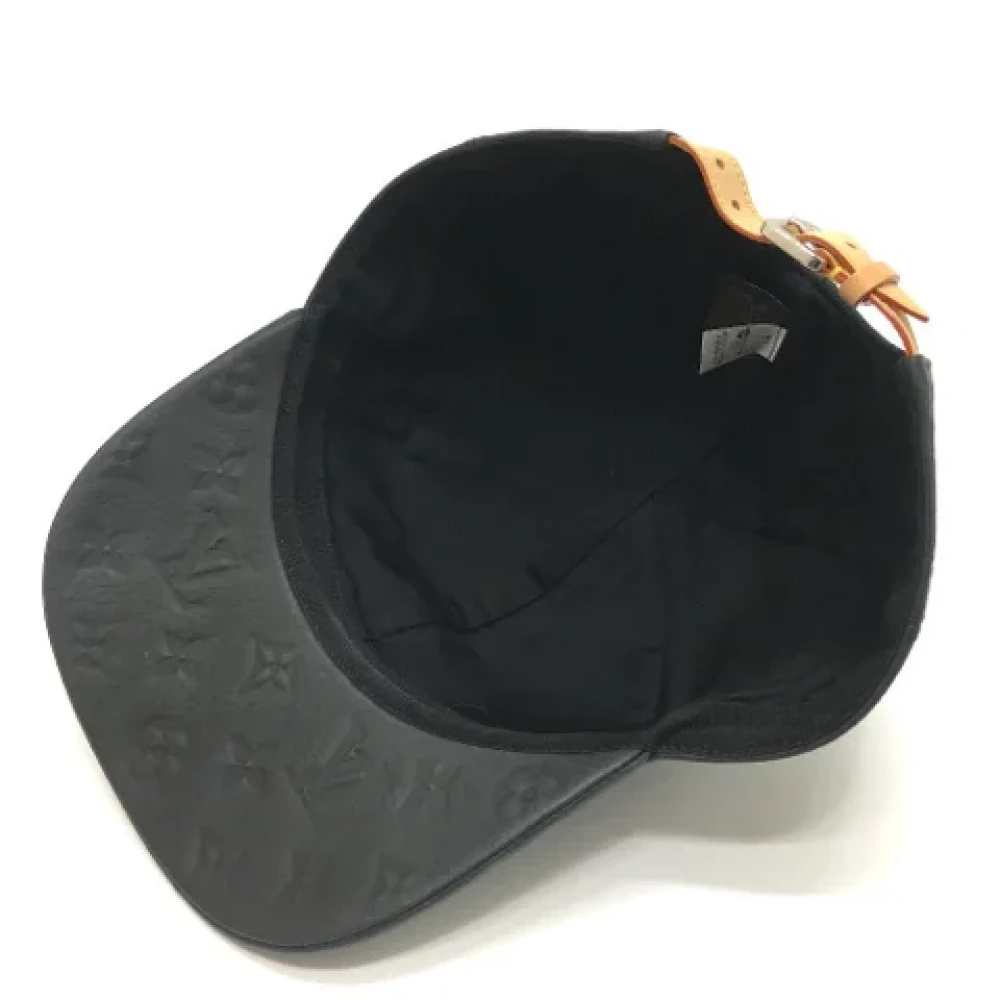 Louis Vuitton Vintage Pre-owned Leather hats Black Dames