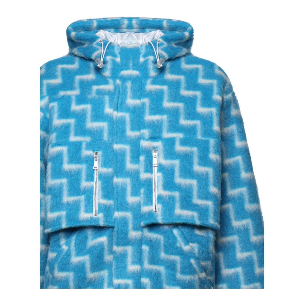 Bonsai Gedrukte Hoodie met voorzakken Blue Heren