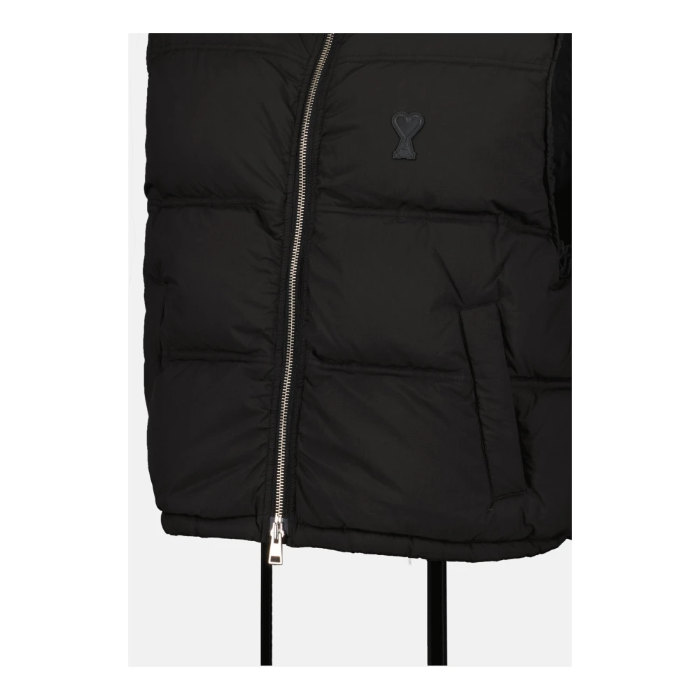 Ami Paris Mouwloos Hartontwerp Jas Black Heren