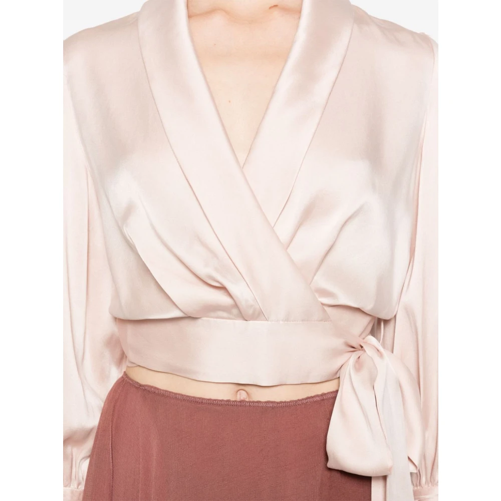 Zimmermann Roze wikkeltop Elegant Ontwerp Pink Dames