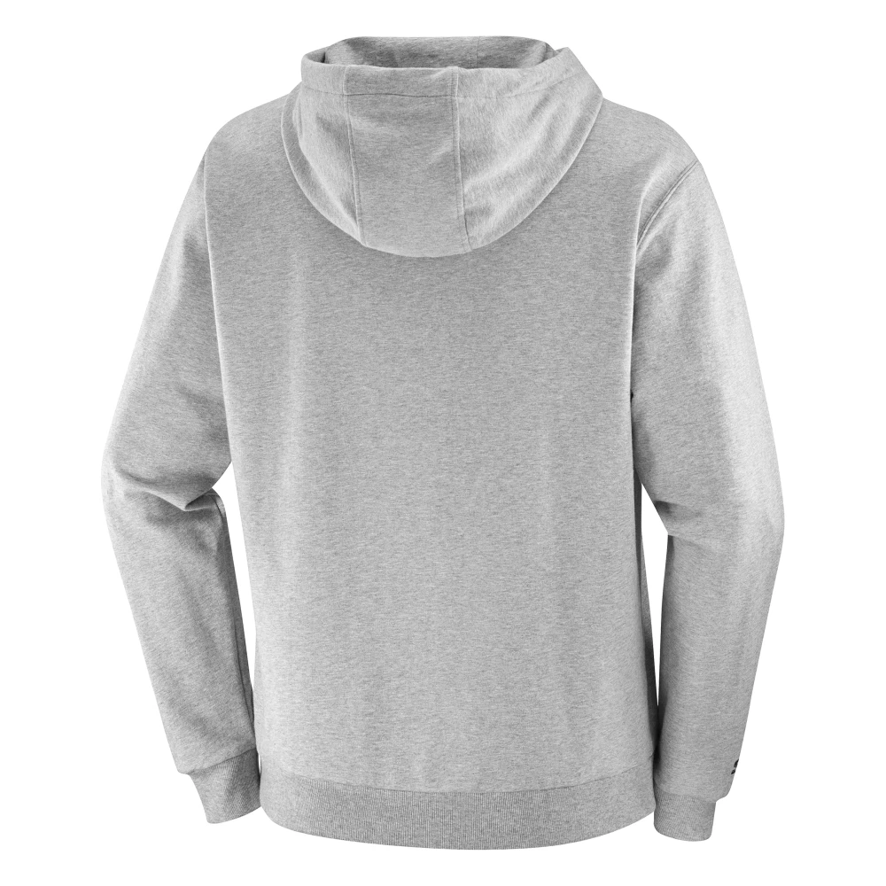 Salomon Logo Pull Over Hoody Gray Heren