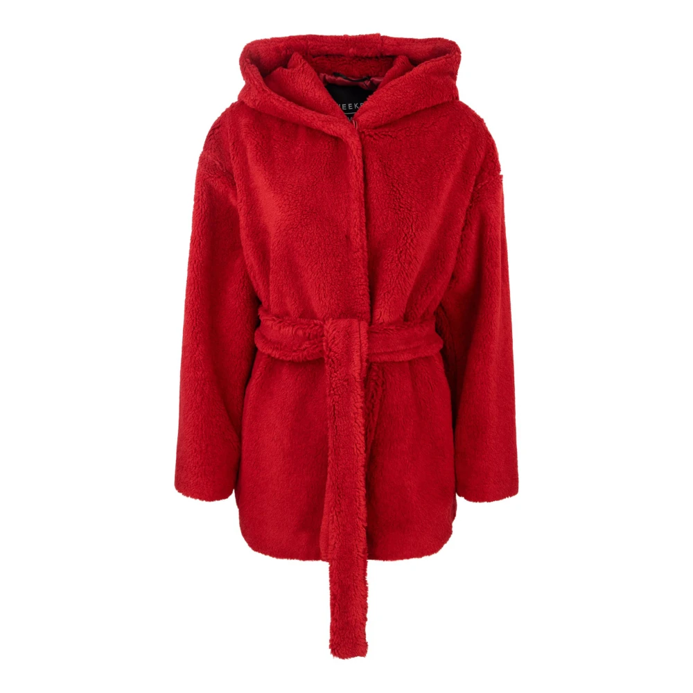 Max Mara Röd Stickad Ullrock Red, Dam