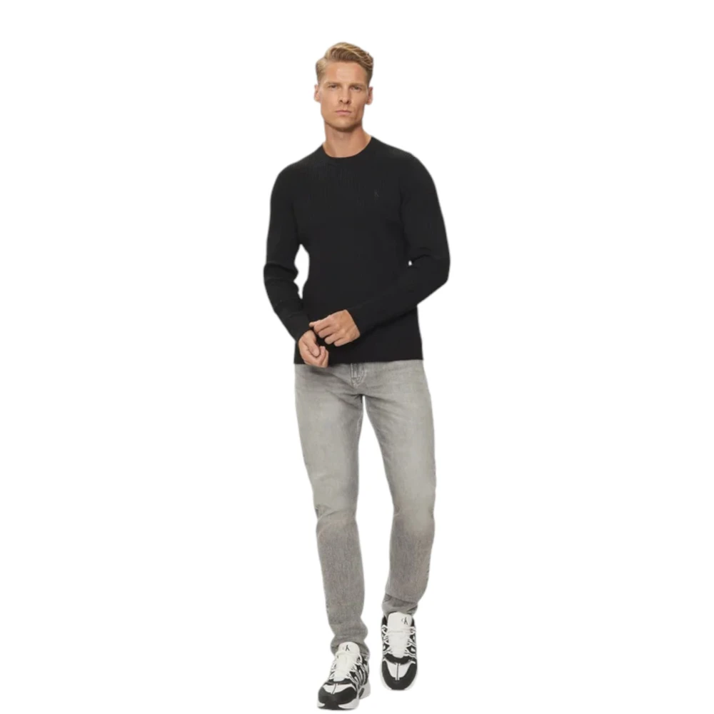 Calvin Klein Jeans Trui met ronde hals Black Heren