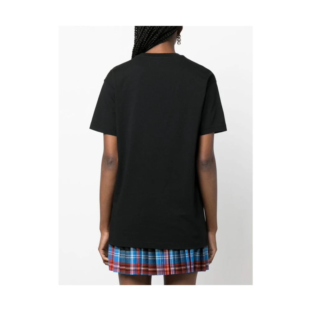 Vivienne Westwood Orb-geborduurd katoenen T-shirt Black Dames