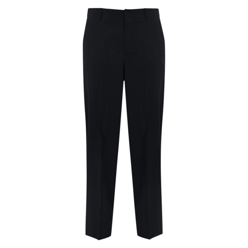 PT Torino Blauwe wollen broek reguliere pasvorm Blue Heren