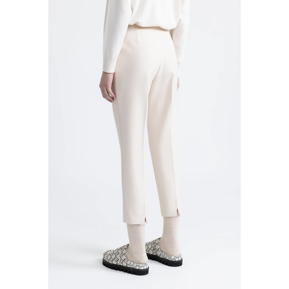 PESERICO Broek van tweeweg stretchstof Beige Dames
