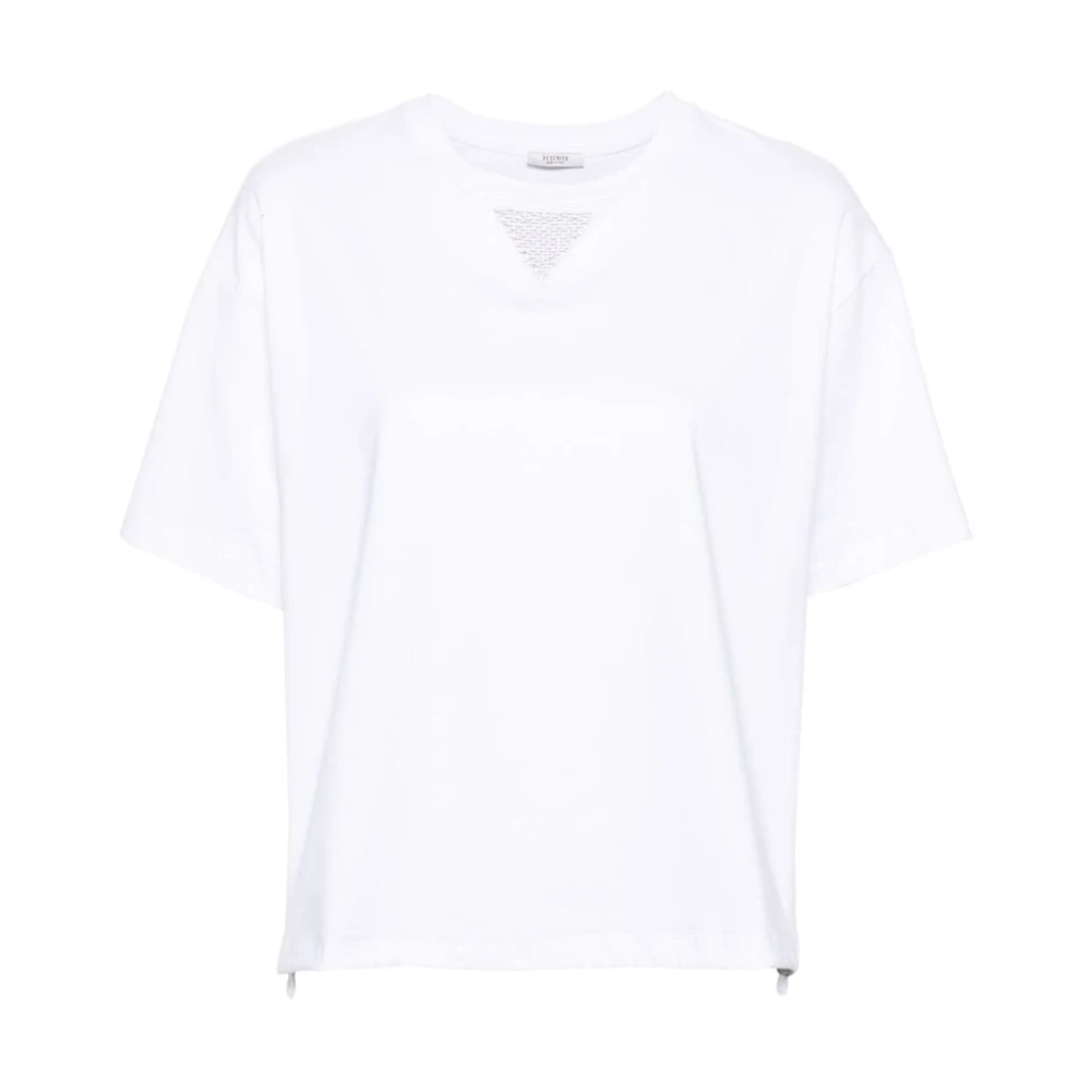 PESERICO Witte katoenen T-shirts en Polos White Dames