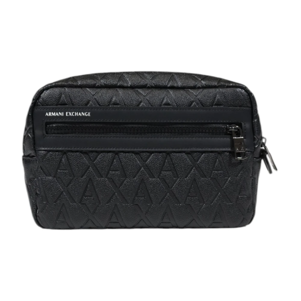 Armani Exchange Zwarte polyester tas met ritsvakken Black Dames