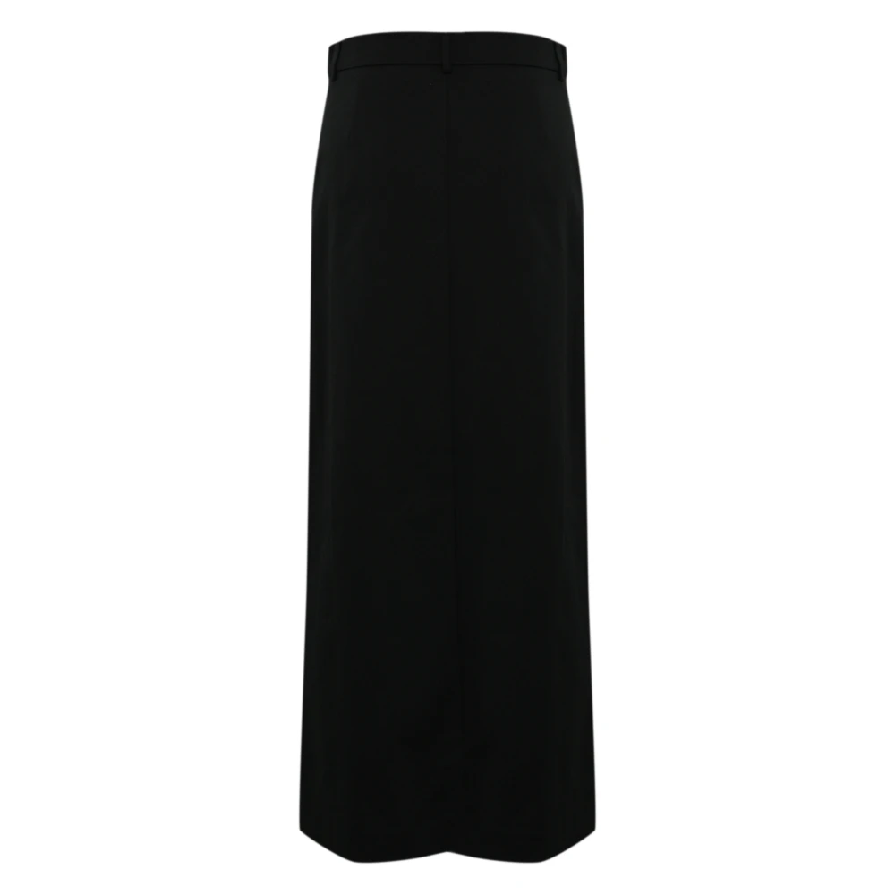 Liviana Conti Zwarte katoenen overslagrok Black Dames