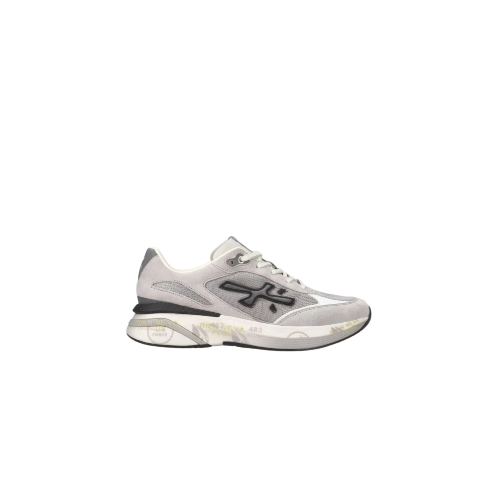 Premiata Mesh en Suede Sneakers Heren Schoenen Grijs