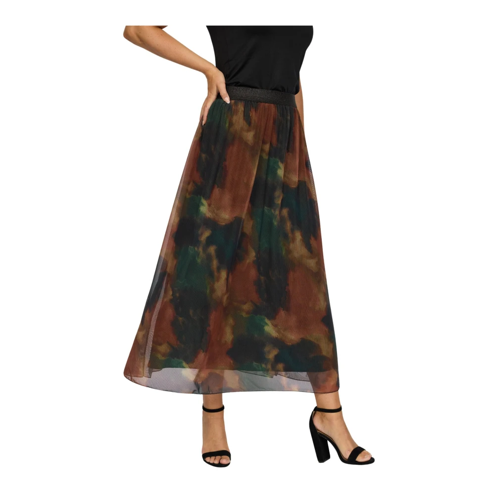 2-Biz Elastische Taille Rok Multi-Kleur Multicolor Dames