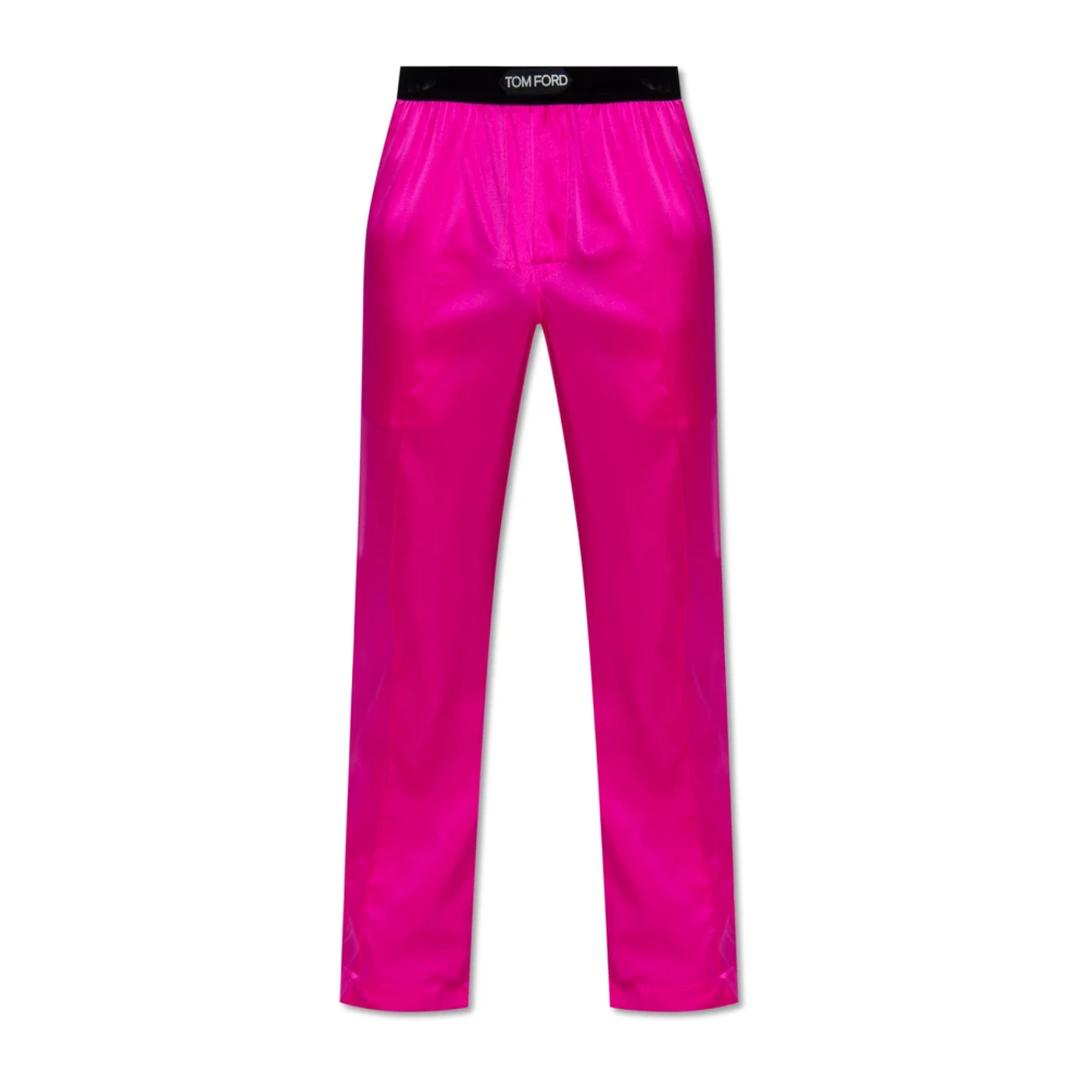 Tom Ford Mannelijk Roze Nachtkleding Heren, S, Zijden Pyjamabroek