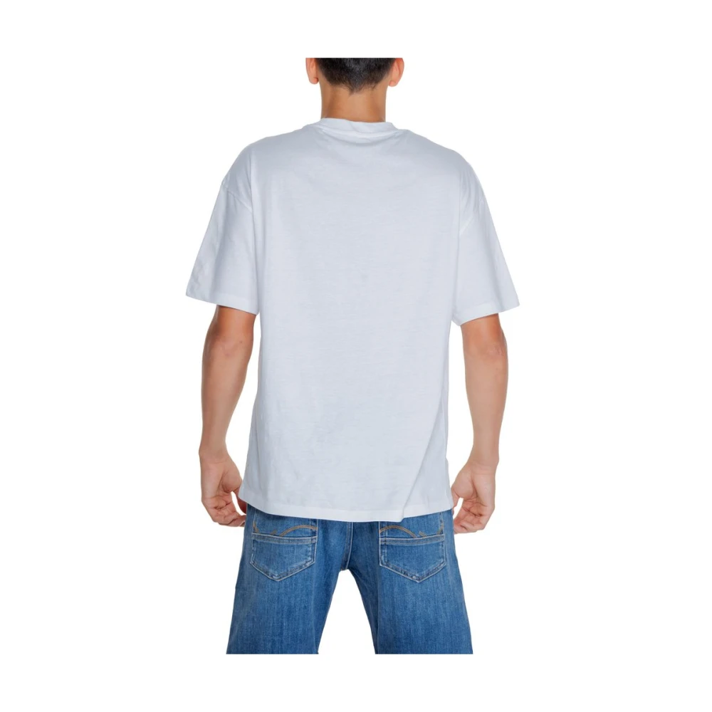 jack & jones Heren T-shirt Katoen Lente Zomer Collectie White Heren